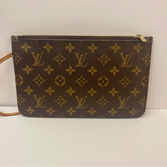 Louis Vuitton Neverfull Monogram Clutch Large 💎 AUTHENTICATED 💎 Serial SD4163 - Picture 15 of 16